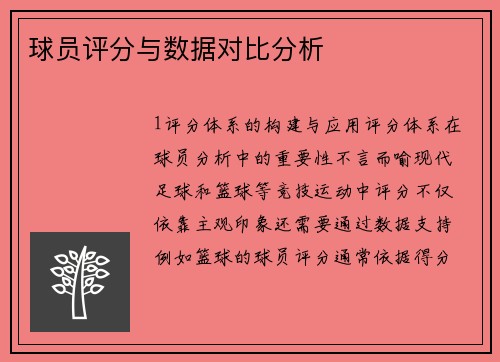 球员评分与数据对比分析